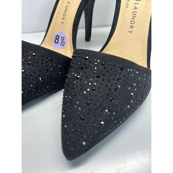 Chinese Laundry Pumps Stiletto Size 8.5 Black Pointy Toes Suede Gorgeous - Picture 11 of 11